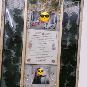 Wedding Card & Floral Preservation Resin Frame | Personalized Wedding Memory Frame | Custom Keepsake Display