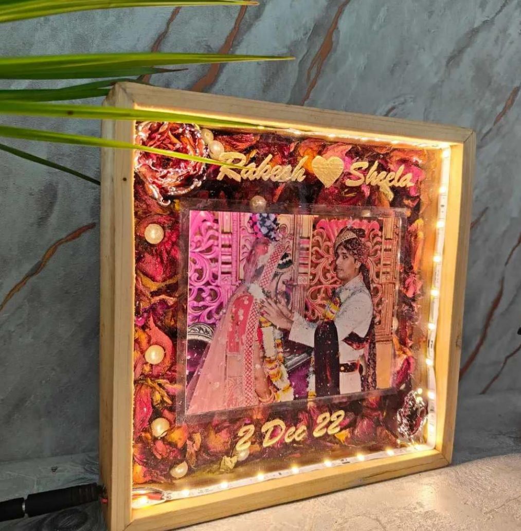 Wedding Photo Frame | Handmade Light-Up Memory Frame