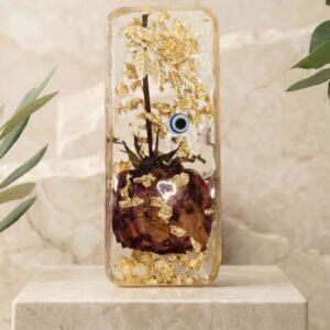 Personalized Preserved Rose Resin Phone Case | Custom Real Flower Mobile Cover | Handmade Floral Keepsake