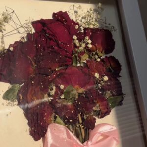 Personalized Pressed Flower Preservation Frame | Flat Wooden Shadow Box | Custom Bouquet Keepsake
