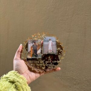 Personalized Resin Photo Coaster | Custom Floral Photo Keepsake | Handmade Gift with Preserved Flowers